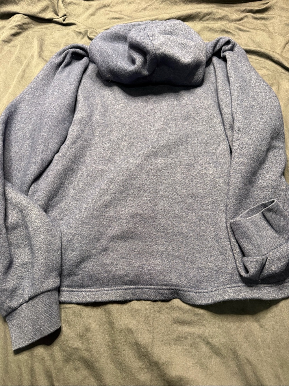 Exist Heather Navy Anchor Hooded Sweatshirt with Cream Drawstrings - Picture 4 of 4